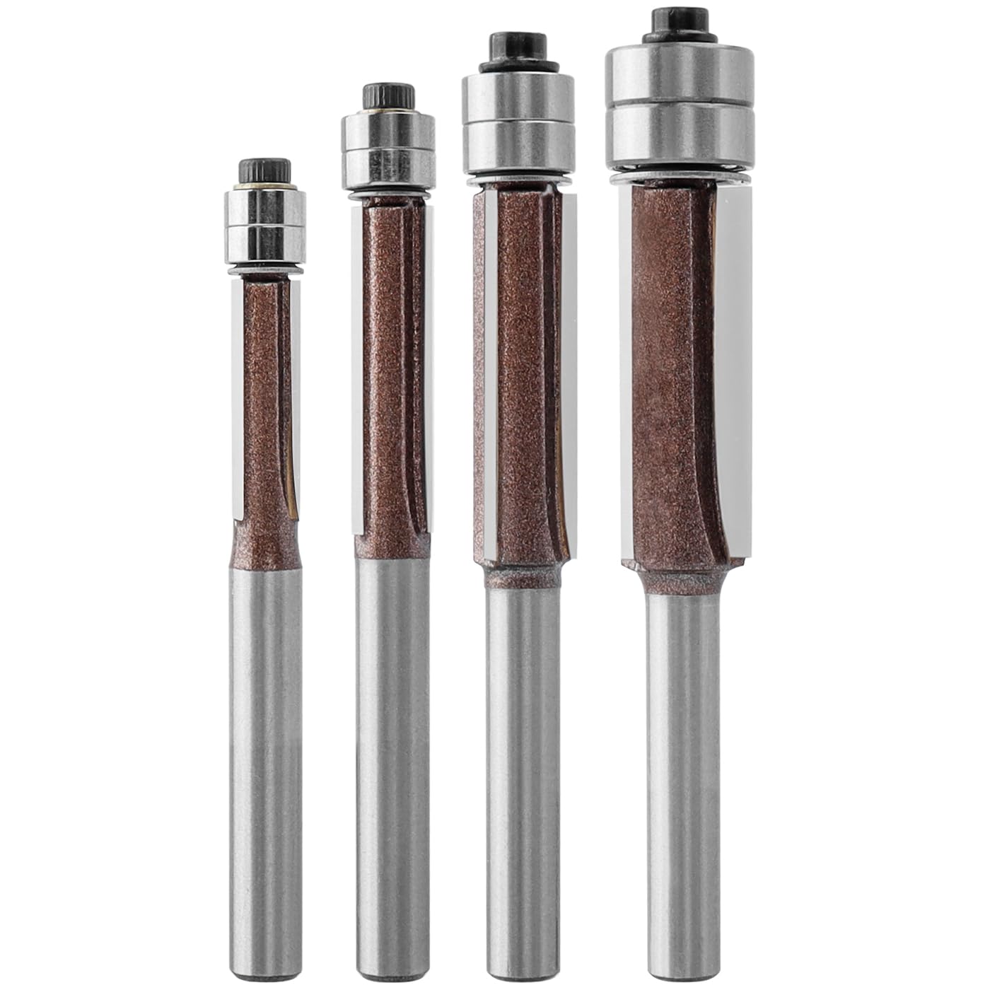 Treki 4 Pcs Flush Trim Router Bit Set
