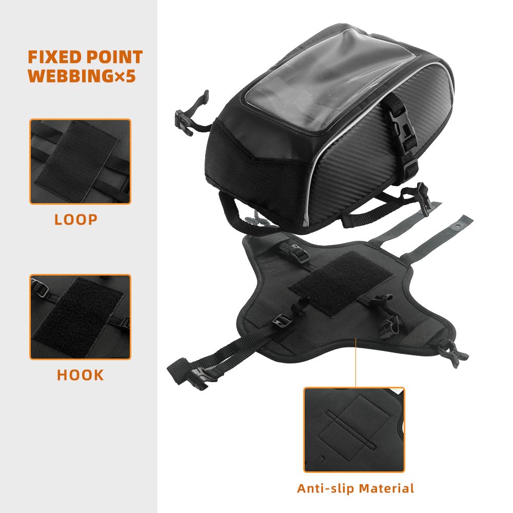 Générique Sac de réservoir Support de téléphone et d'accessoires Sac de réservoir Sac de téléphone cellulaire pour Can Am Ryker 600 900 Rally 2019-2022 219400762