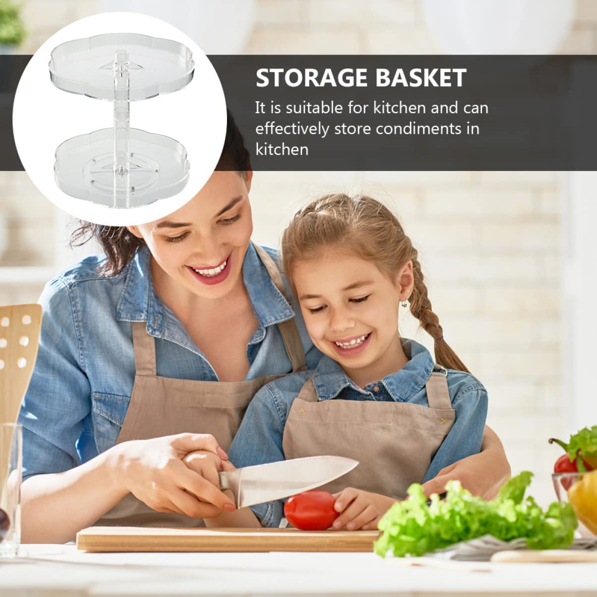 PRETYZOOM Estante Giratorio Para Especias Organizador De Cocina Almacenamiento De Joyas Cesta De Almacenamiento Capacidad Grande Diseño
