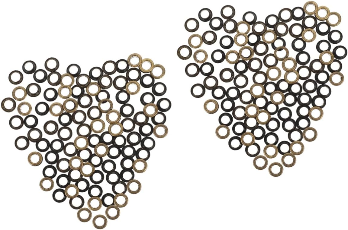 DOITOOL 50sets Metallic Eyelets Grommet Kit Air Eye Buttons for Sewing Fabric Eyelets Snap Fasteners for DIY Projects