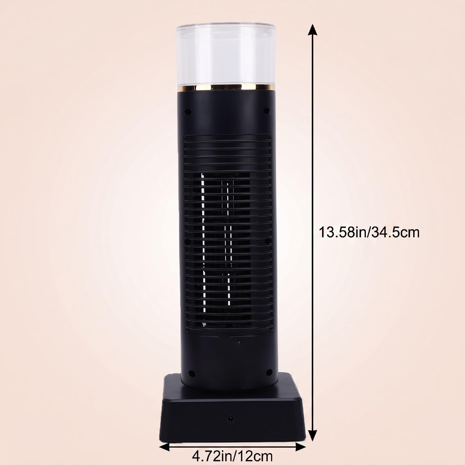 YUYTE Turmventilator ohne Flügel, 6 Geschwindigkeiten, 100 Ml Wassertank,