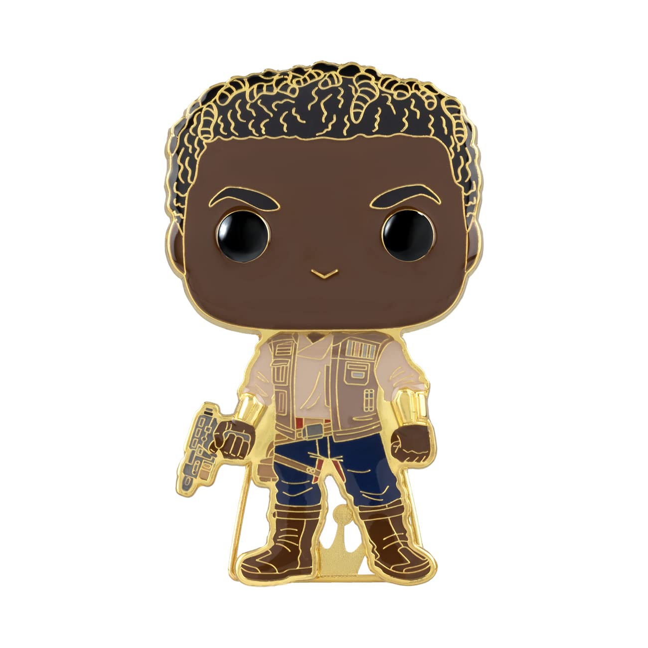 Funko Pop! Duża emaliowana przypinka Star Wars: Finn - Gwiezdne Wojny Emaliowane przypinki - Śliczna broszka kolekcjonerska - na plecaki i torby - Pomysł na prezent - Oficjalny towar - Fani filmów