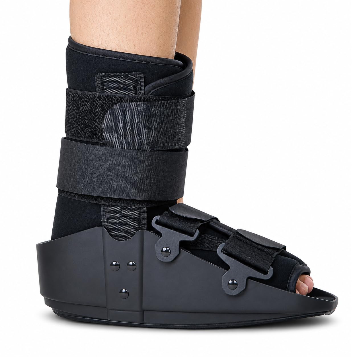 Bota Walker Corta Ortopédica, Inmovilizadora de Tobillo y Pie para Fracturas y Esguinces, Correas Ajustables