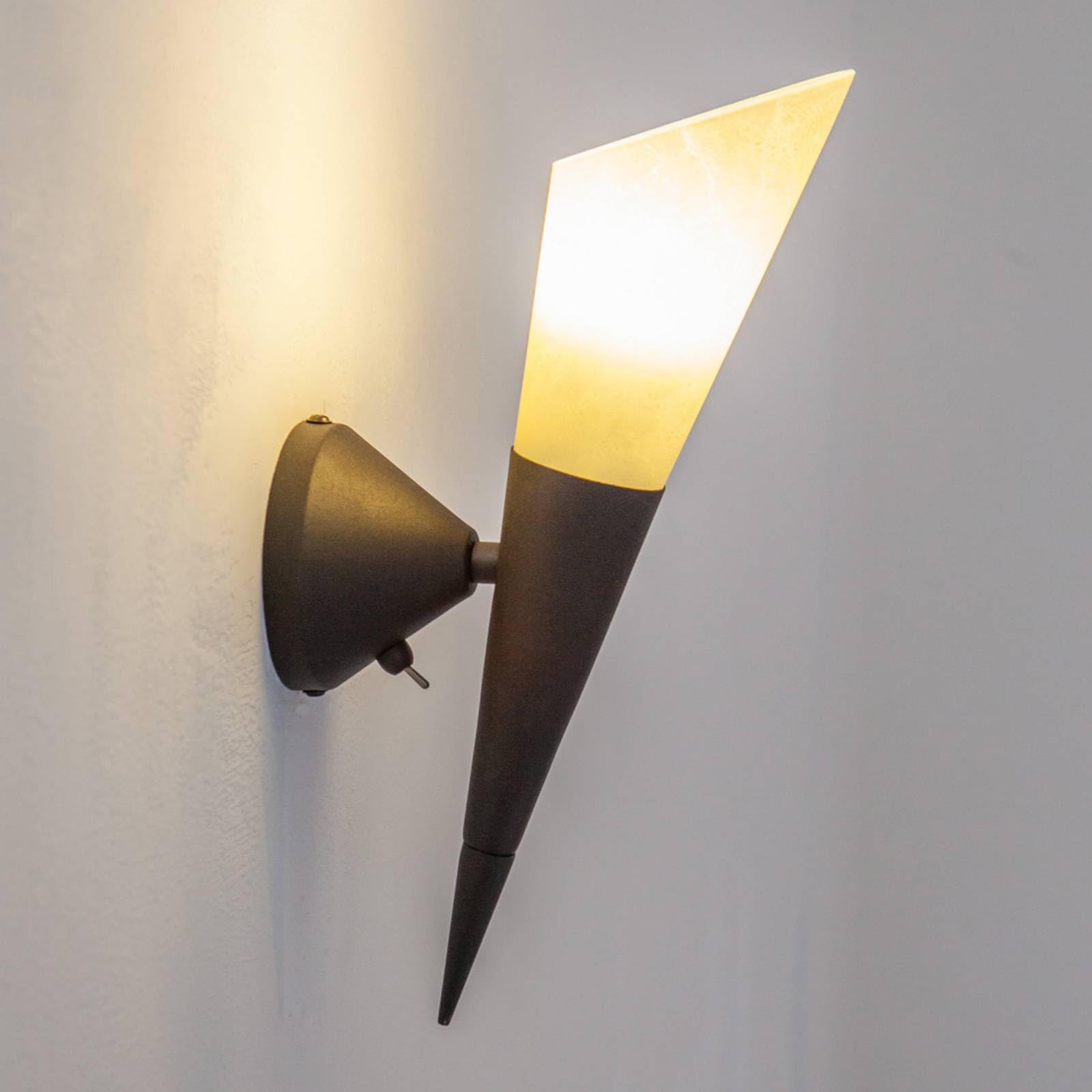 Lindby Wandleuchte, Wandlampe Innen Alva (Modern) in Braun aus Metall (1 flammig E14) - Wandfackel Wandstrahler Wandbeleuchtung Schlafzimmer/Wohnzimmer Flurleuchte
