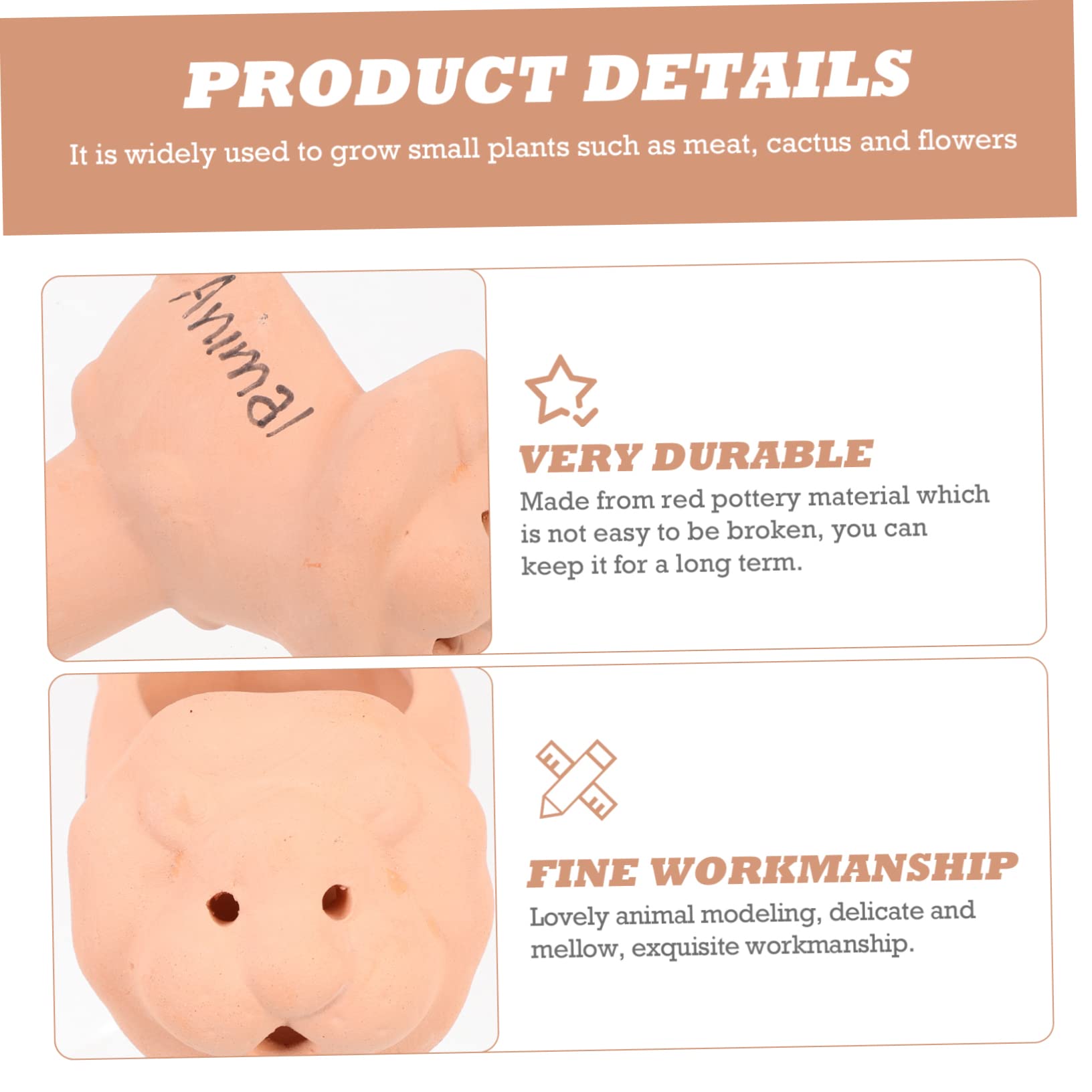 HANABASS 2Pcs Red Pottery Self Watering Globes Automatic Plant Watering Devices for Gardening Durable Watering for Flower Pots Decorative Animal Design