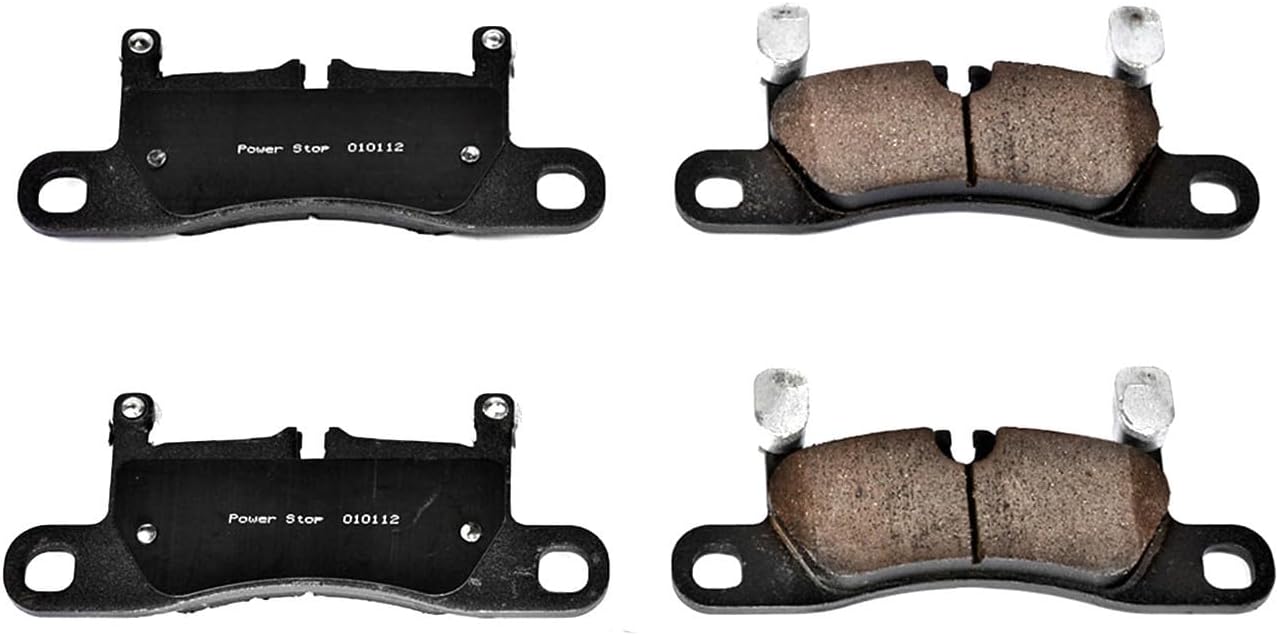 PowerStop Rear Brake Pads For Porsche Cayenne 2011-18 | Volkswagen Touareg 2011-17 - Z17 Ceramic Brake Pads With Installation Hardware, 17-1453