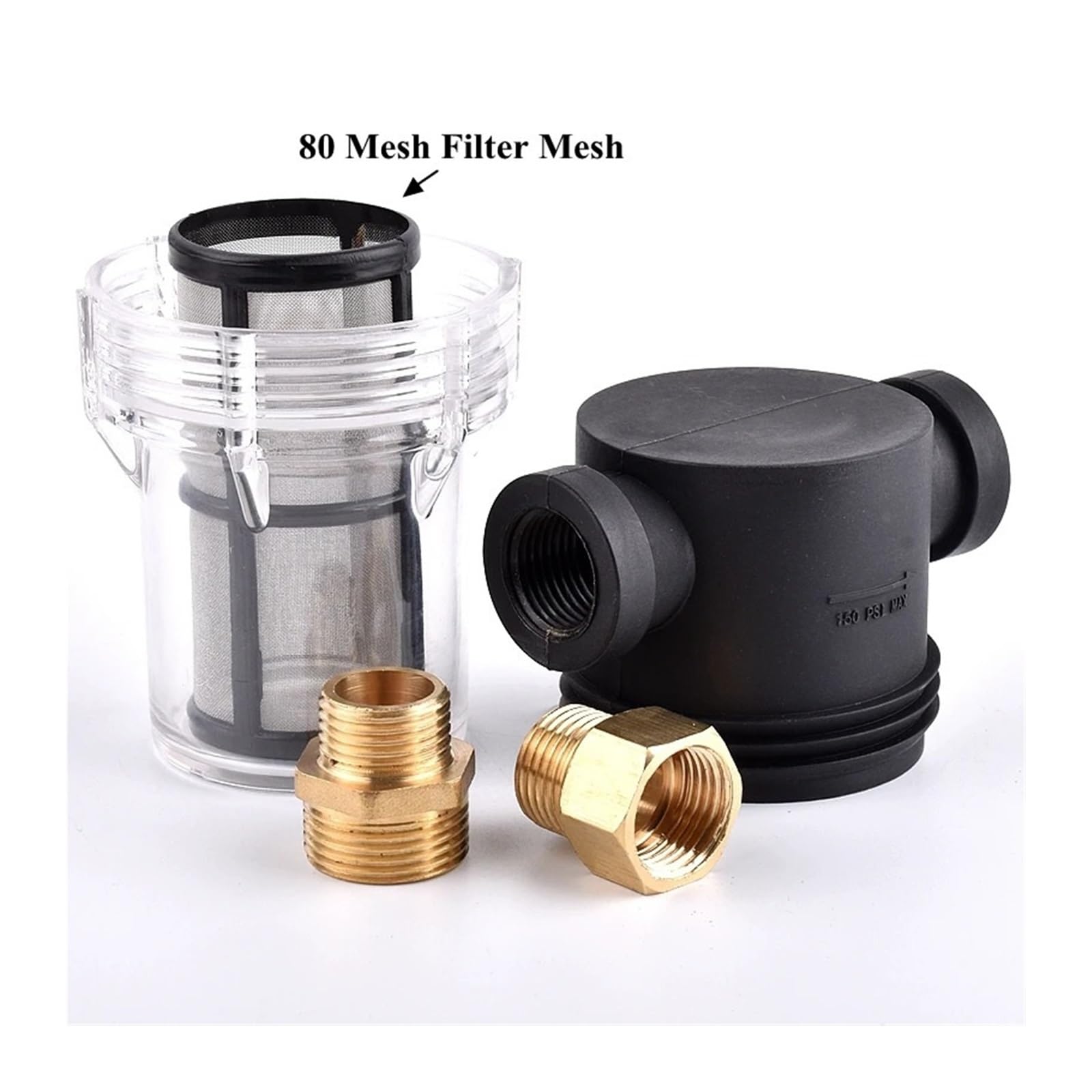 Colador de bomba de agua Filtro de tubería agua for jardín, lavadoras a presión, bomba entrada, riego