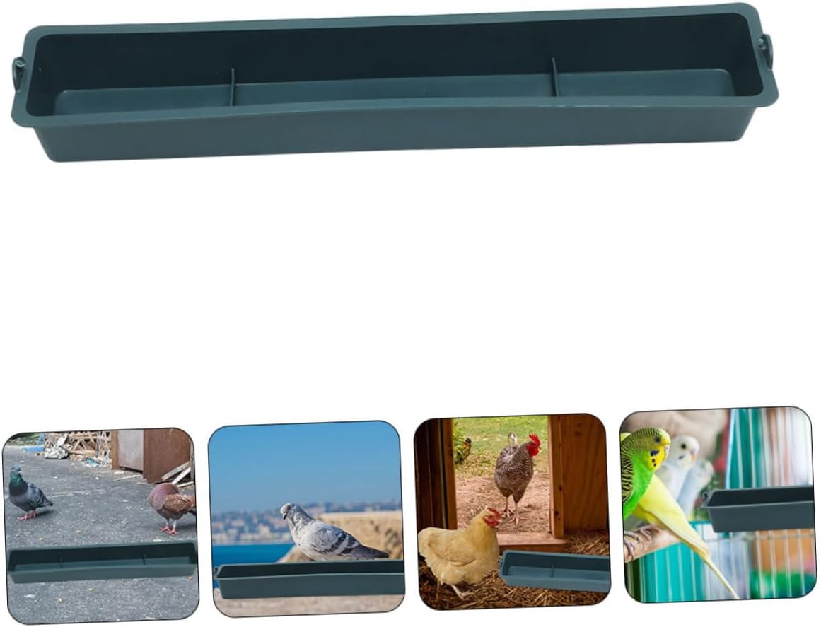 2pcs Hanging Poultry Feeder with 3 Compartments, Thickened Plastic Anti-Spill Chicken and Bird Cage Food Holder for Parakeet and Parrot Feeding