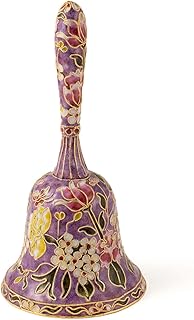 Value Arts Handmade Cloisonne Large Purple Bell