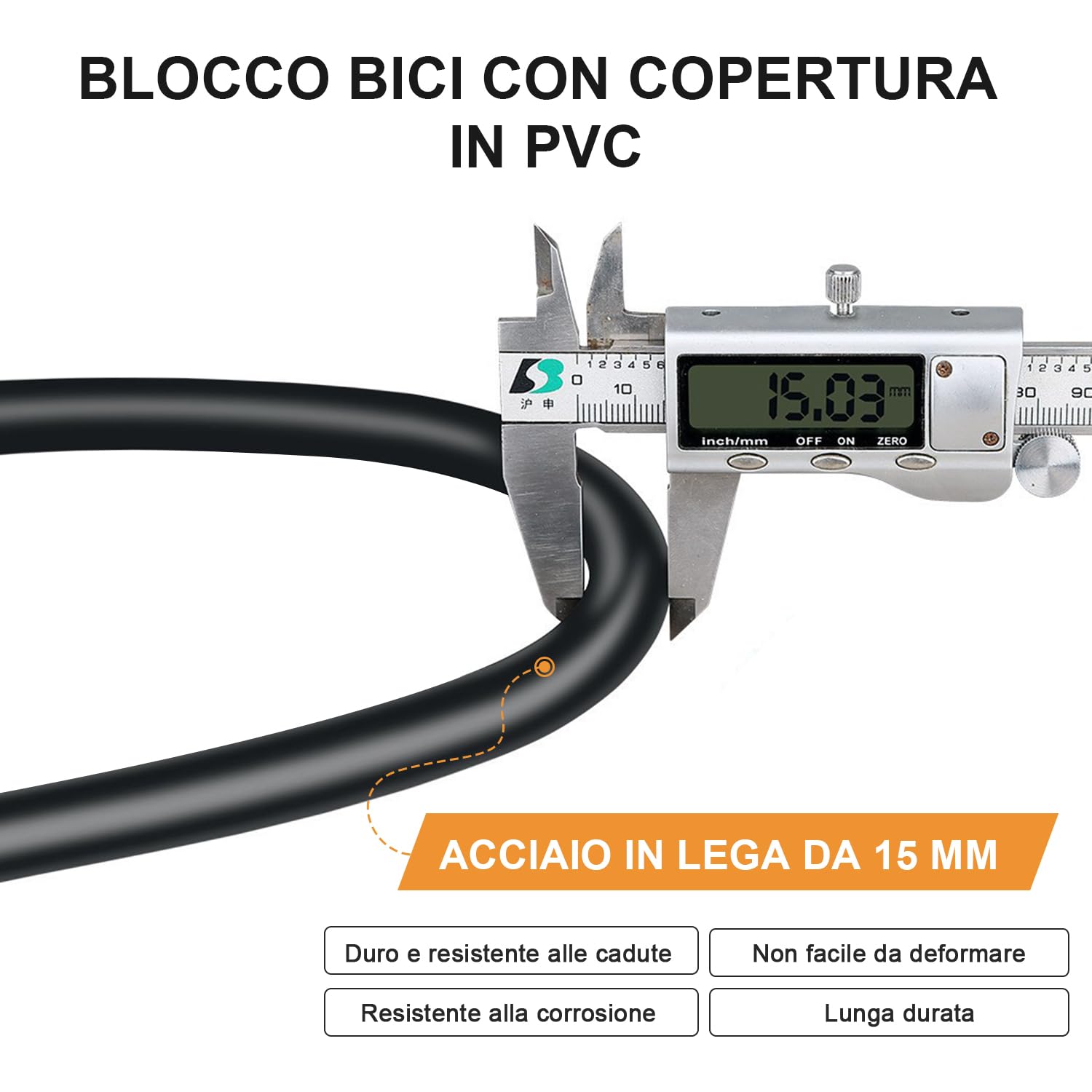 Lucchetto a U per bicicletta, Anti-furto A 4 cifre Serratura a combinazione con cavo, Lucchetto a cavo da 1,2 m per bicicletta, scooter elettrico, moto, porta