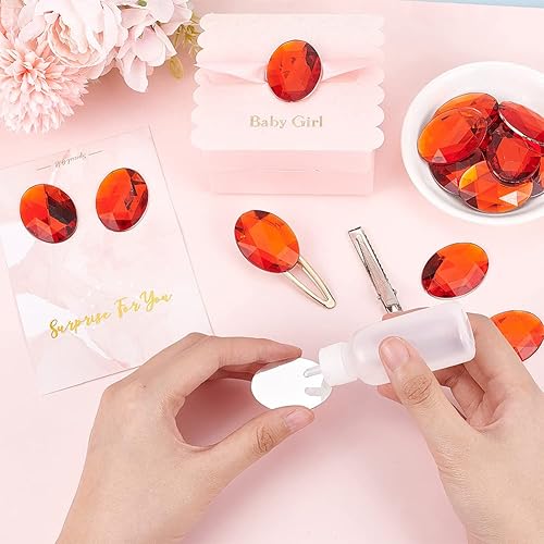 Miniatura 5 de FINGERINSPIRE 30 piezas de diamantes de imitación acrílicos ovalados extragrandes, de 1.57 x 1.18 pulgadas, diamantes de imitación acrílicos,