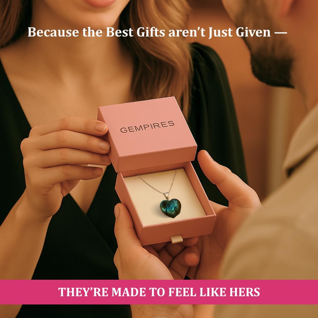 Gempires Love Heart Crystal Pendant Necklace for Women, Silver Plated 18 + 2 Inch Adjustable Chain - Image 7