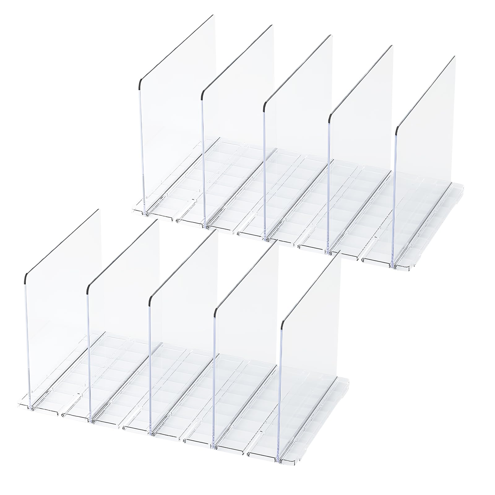 Baffect Divisori Mensola Regolabili Per Borse - Organizer Armadio, Bianco (Set 2)