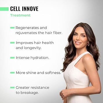 abril et nature - Professional Rejuvenating Hair Care Set - Cell Innove - Shampoo, Mask, and Serum Pack - With Plant Stem Cells - Regenerates and Rejuvenates - 550 ml