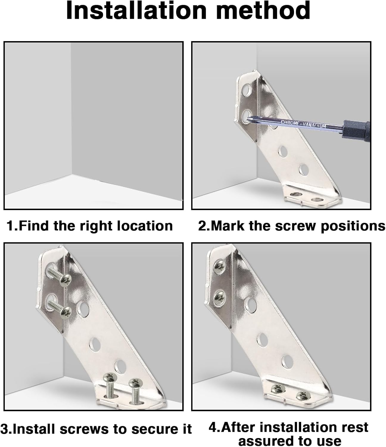 20 PCS Corner Braces for Wood Heavy Duty Multi Hole Furniture Corner Connectors Sturdy One Piece Design for Secure and Stable Furniture Assembly Corner Brackets for Home Office and DIY Projects