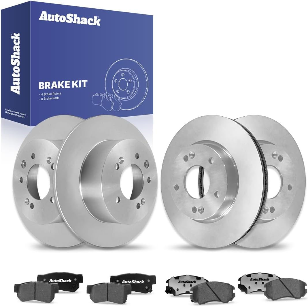 AutoShack Front & Rear Brake Rotors & Ceramic Pads for Hyundai, Elantra 2007-2010, FWD L4 2.0L