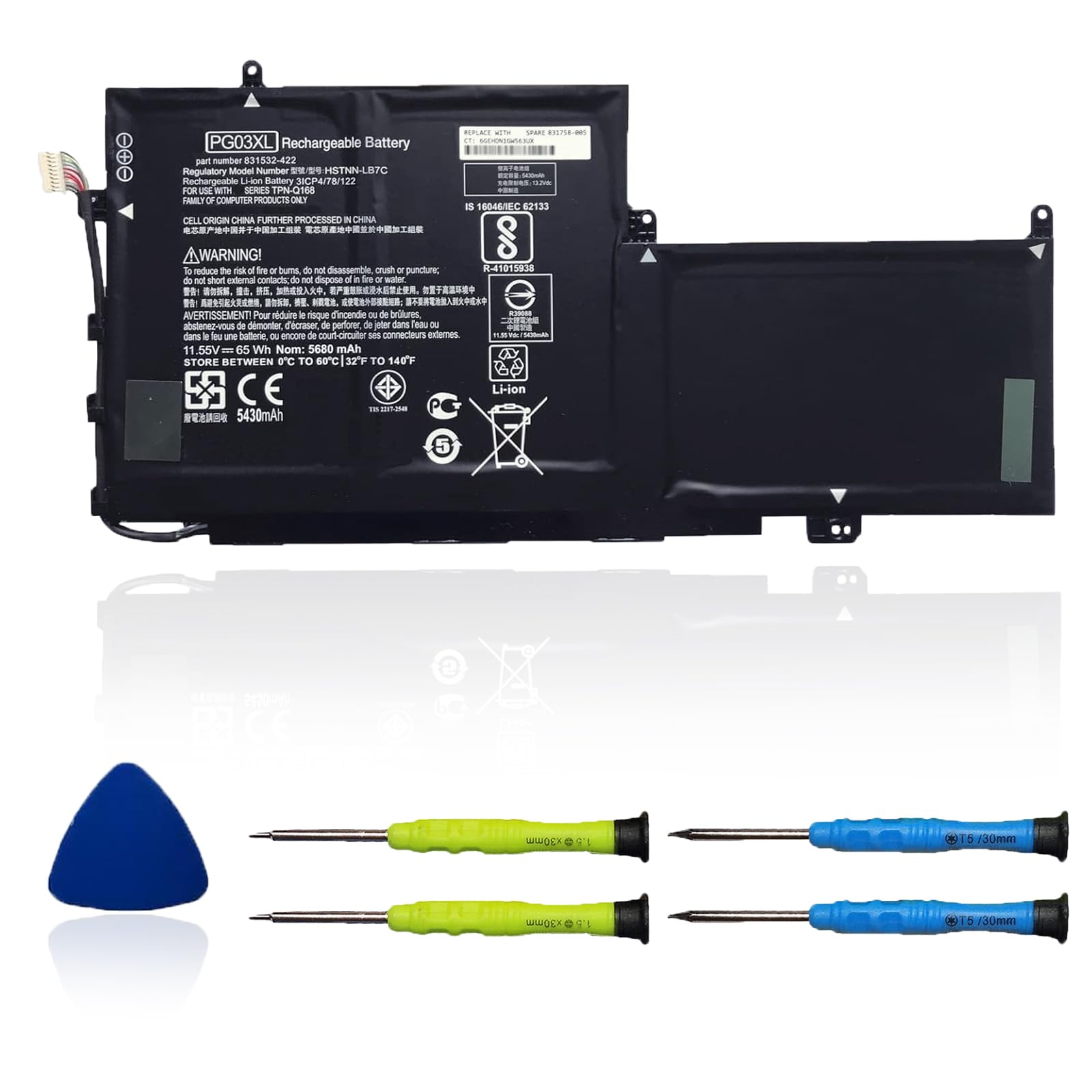 Amazon.com: OUWEE PG03XL Laptop Battery Compatible with HP Spectre