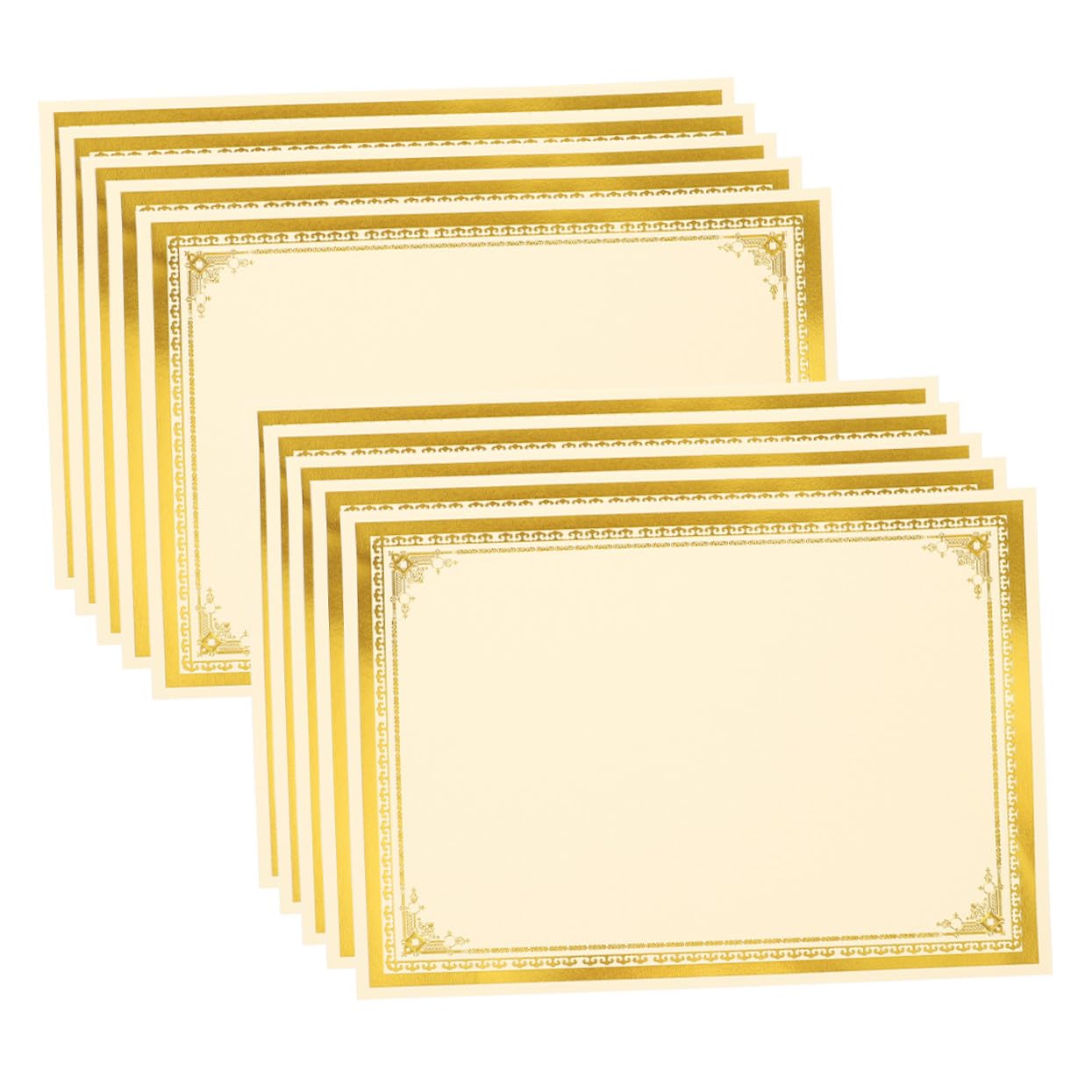 35 Blatt Blanko Zertifikatspapier A4 mit Goldprägung Glattes Schreibpapier für Dekorative Urkunden und Auszeichnungen bei Preisverleihungen