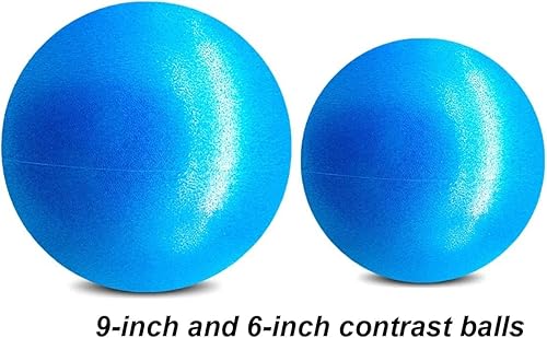 Miniatura 6 de MOMPLUS 6 Inch Exercise Pilates Mini Yoga Balls Barre Small Bender for Home Stability Squishy Training Physical Therapy Improves Balance with Pump