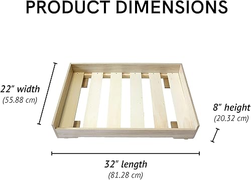 Miniatura 9 de Midlee Raised Wooden Dog Bed Frame- Large