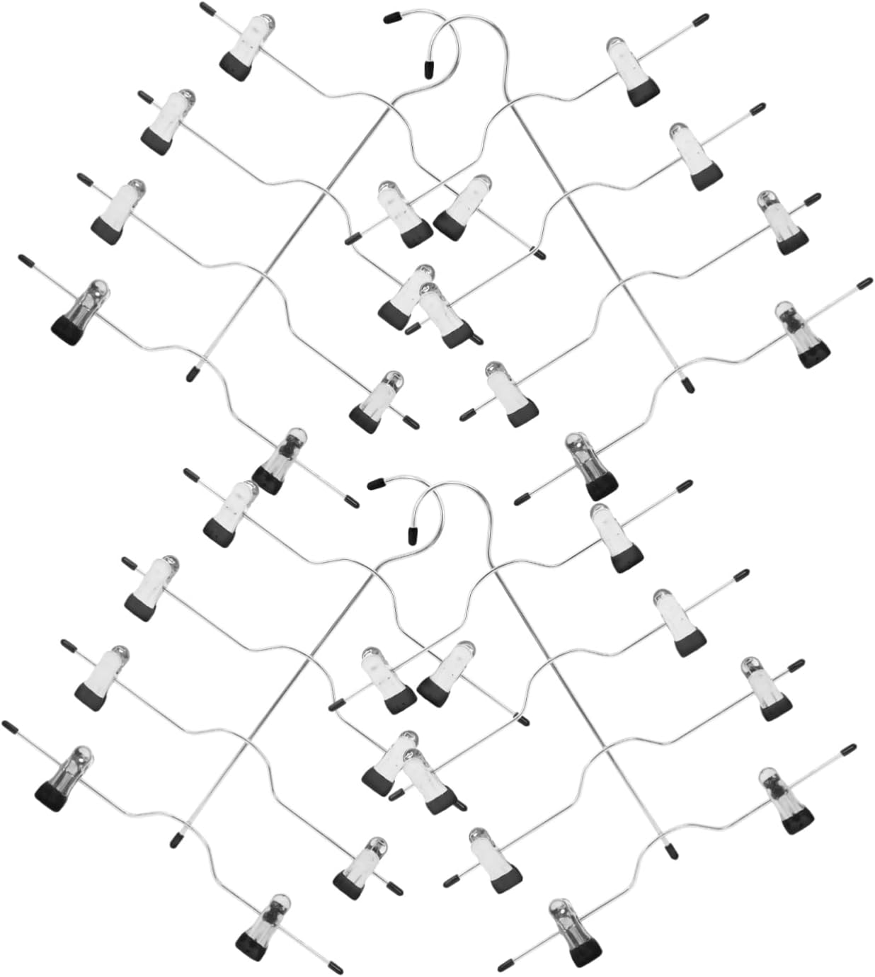 4pcs Efficient Space-Saving Skirt Hangers Clips Sturdy Pant Hangers for Women Modern Elegance