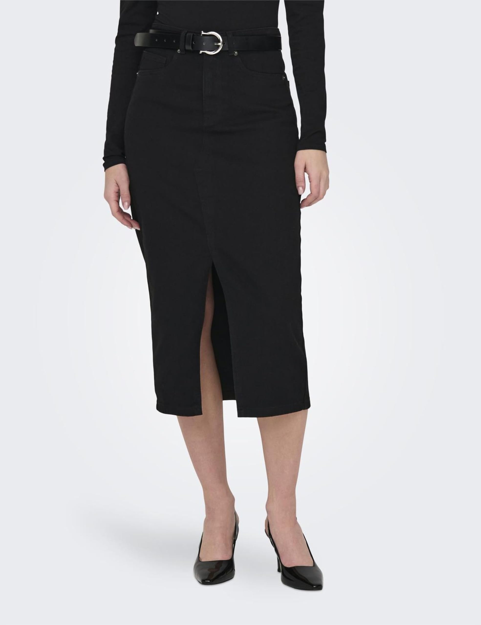 ONLY Female Jeansrock ONLSIRI Denim Midirock | Denim skirt