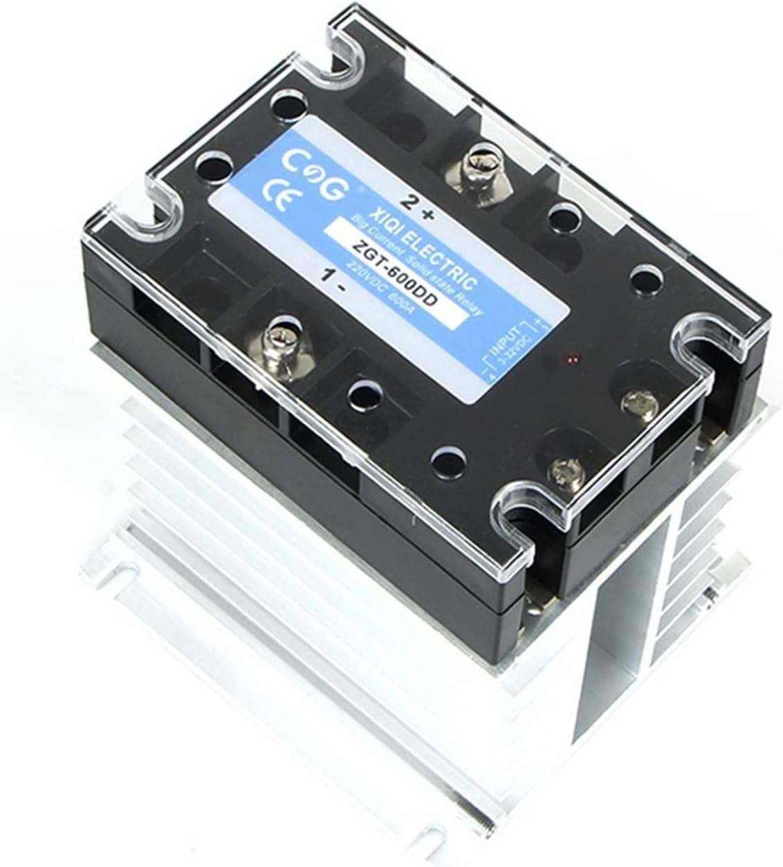 SSR-600DD 600A 220V 600V Big Voltage Single 1Phase JGX DC Control Heat Sink 3-32VDC to 5-220VDC DD Solid State Relay(3-L)