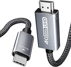 BENFEI Cabo USB C para HDMI de 1,8 m [4K a 60Hz, revestimento de alumínio, trançado de nylon], cabo USB tipo C para HDMI [Thunderbolt 3/4/5] compatível com MacBook Pro/Air/iPad Pro 2023/2022/2021/2020