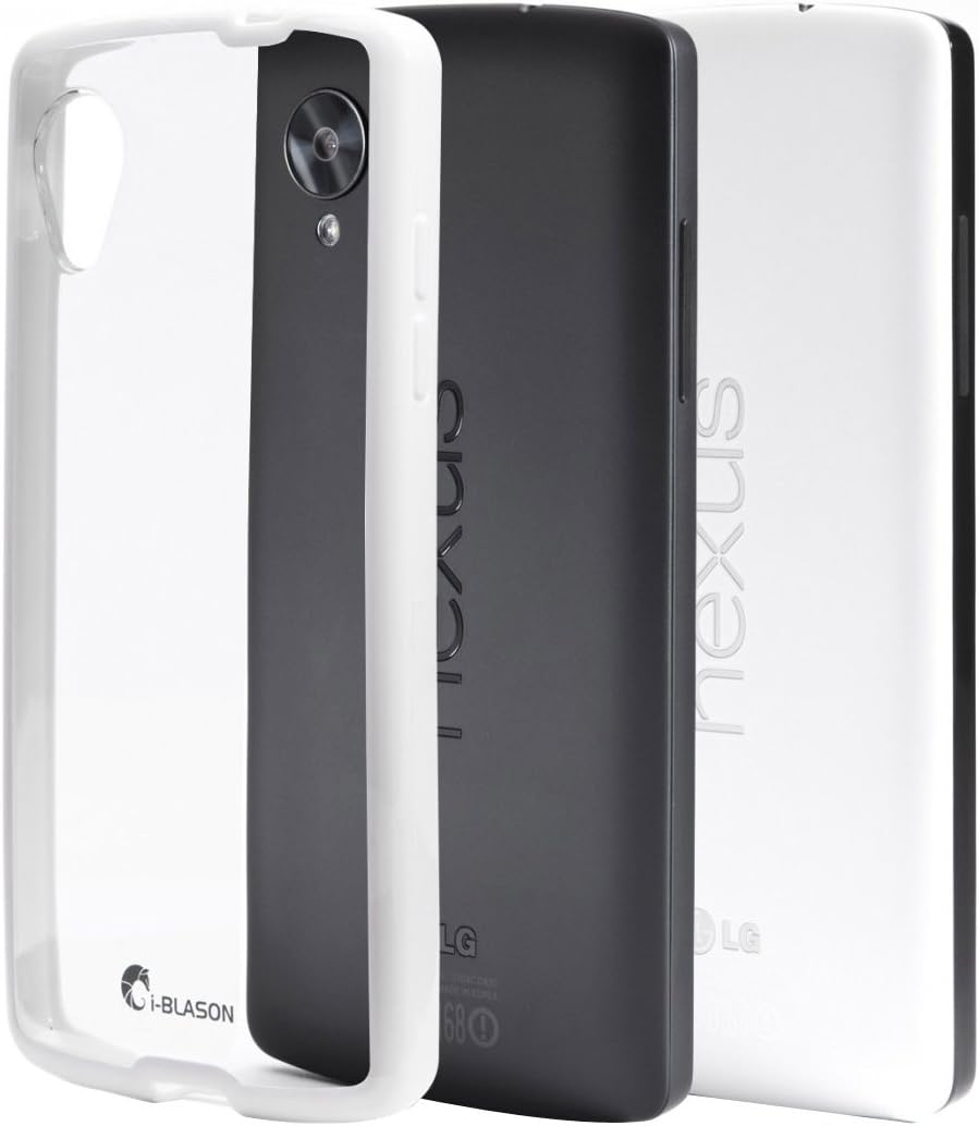 i-Blason Google Nexus 5 CandyGel Hybrid TPU + Hard Clear Case (Hybrid White)