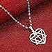Yongkan Stainless Steel Star of David Pendant Necklace Cross Megan David Jewish Star Heart Jewelry (silver)