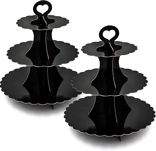 Soporte para cupcakes para 24 cupcakes, soporte rústico para cupcakes, soporte plegable de madera de 3 niveles, soporte para cupcakes, soporte