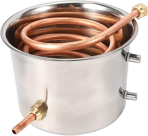 Miniatura 7 de Zerone Destilador, sistema de destilación de 3 ollas, kit de elaboración de vino de cerveza casera, destilador de agua, equipo de fabricación de