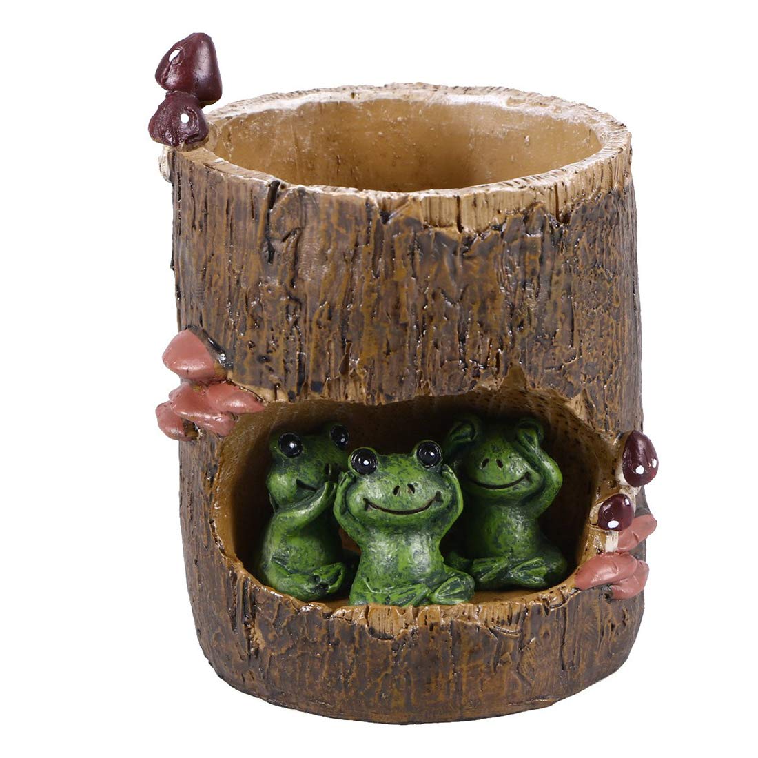 ToiM Cute Succulent Plants Pots Pencils Holder (the Frogs)
