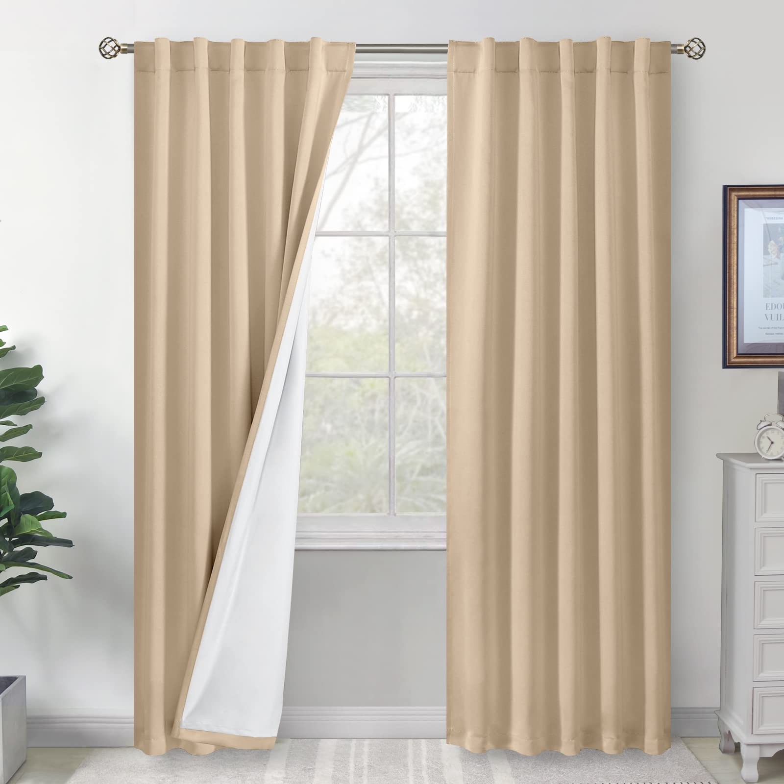 BGment Blackout Curtains 84 Inch Length 2 Panels Set