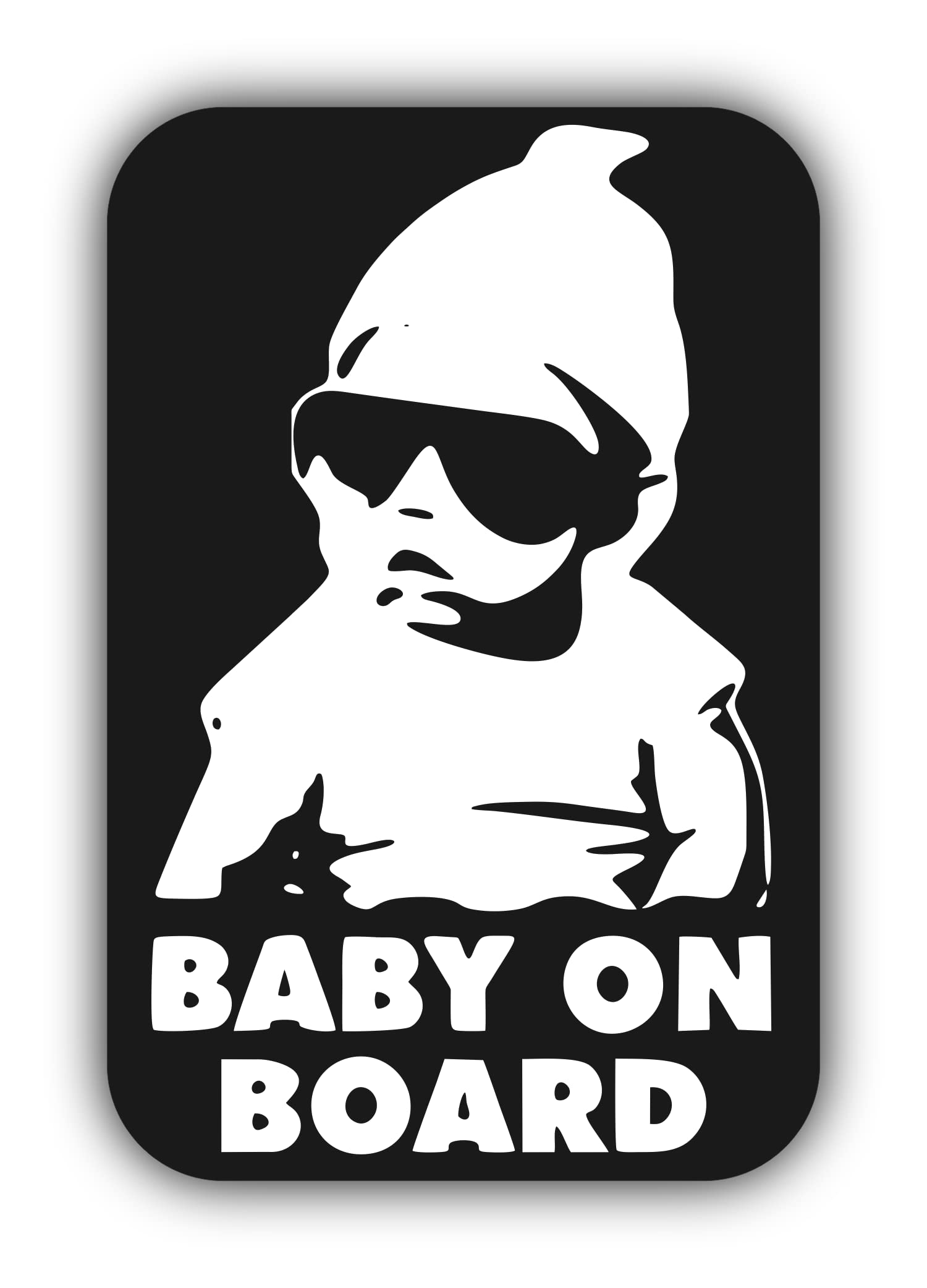 Funny Baby on Board Sticker car - The Hangover Decal Safety Caution Sign Laptop Vinyl for car/Truck/Laptop. PD-1103.