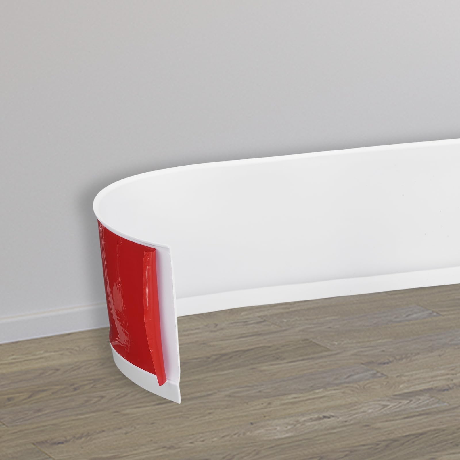 Moldura de vinilo flexible uxcell autoadhesiva blanca para proteger zócalos de paredes y pisos