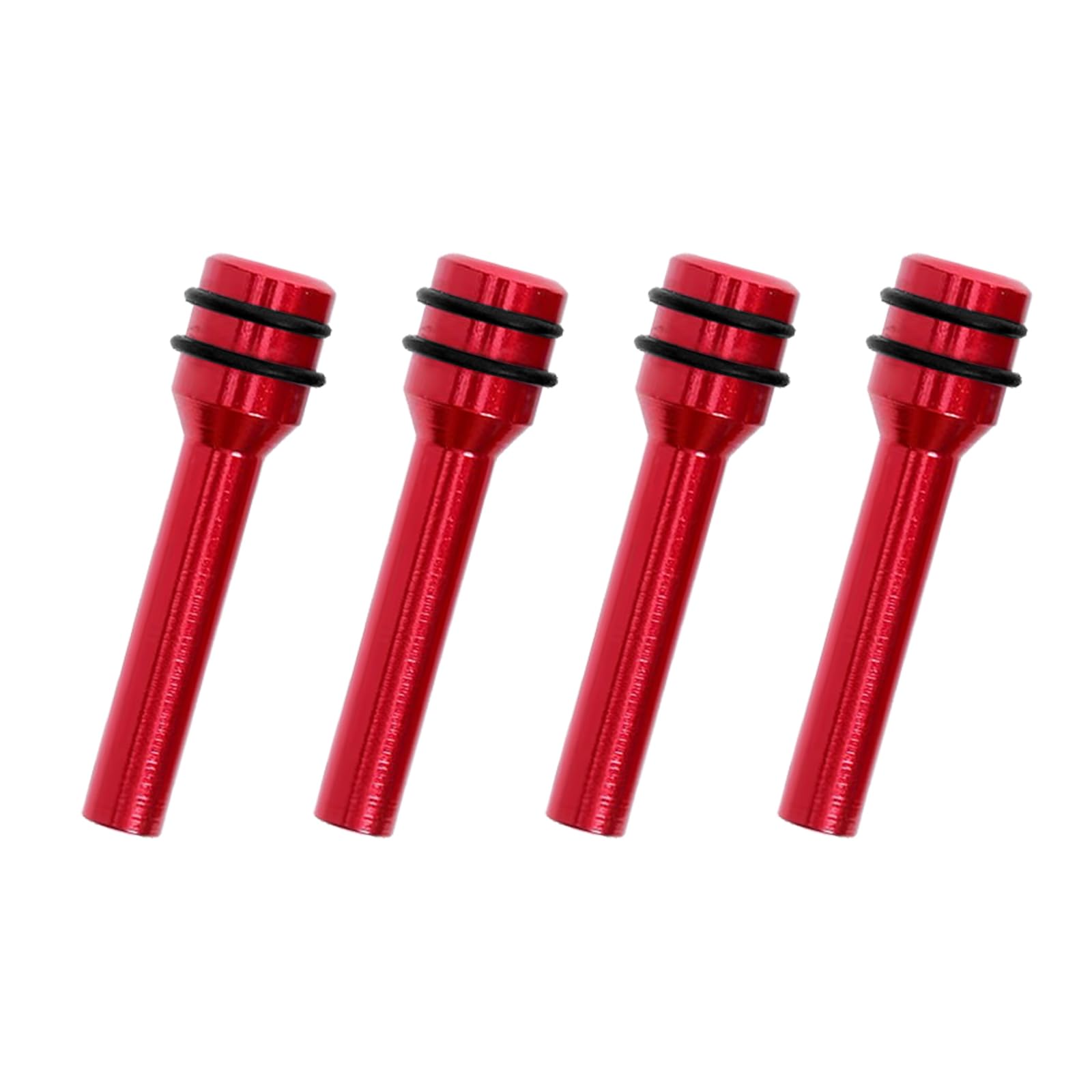 4 PCS Car Door Lock Knobs, Aluminum Alloy Automotive Inner Door Lock Pull Pins Replacement, Universal Auto Door Lift Bolt Cover Cap, Car Decorative Accessories for Cars, SUVs, Trucks (Red)
