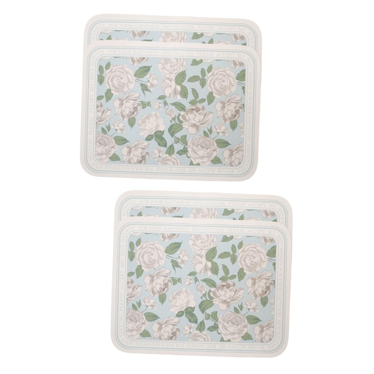 Set de table floral anti-brûlure Amosfun pour éliminer les taches sur table en bois 4pcs
