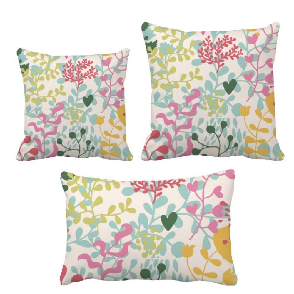 Coussin fleurs multicolores et insert de rembourrage pour sofa accueil