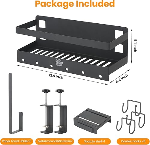 Miniatura 7 de Blackstone Caddy, organizador de parrilla para parrillas de 28"36", organizador de parrilla Blackstone que ahorra espacio, accesorios de barbacoa,