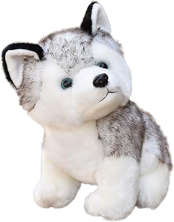 Amazon 30センチメートルかわいいハスキー犬ぬいぐるみオオカミ柔らかいぬいぐるみかわいいぬいぐるみカワイイ子供人形ふわふわ誕生日ギフト子少年wj131 センチメートル グレーホワイト おもちゃ おもちゃ
