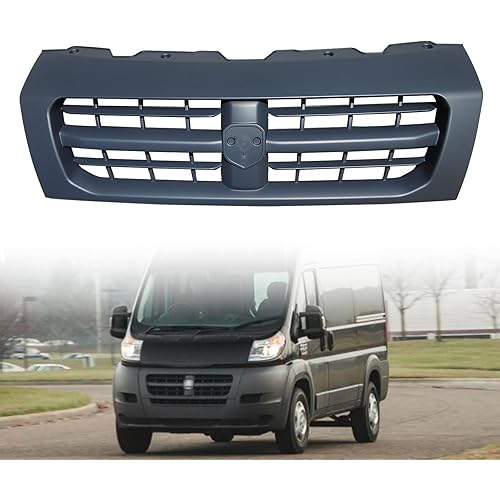 Front Bumper Upper Grille Grill Compatible with 2014-2018 Ram ProMaster 1500 2500 3500