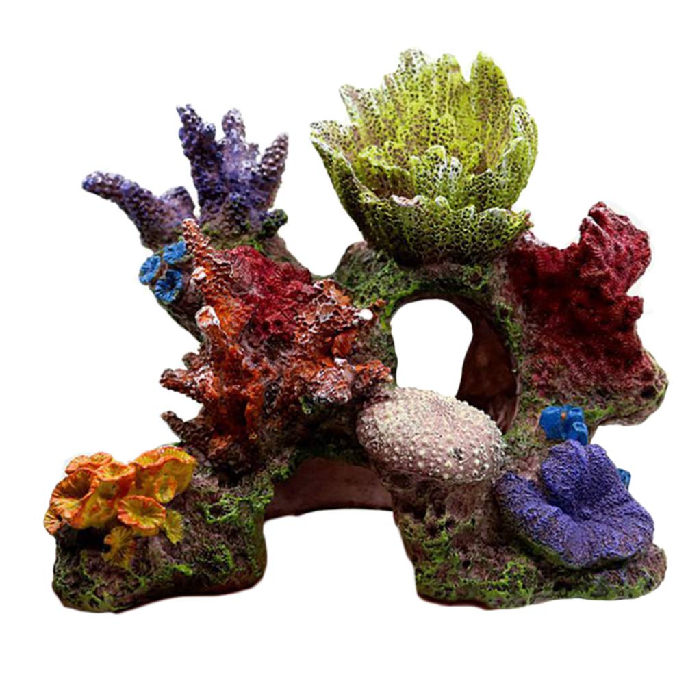 balacoo Decorazione per Acquario: Simulazione Corallo - Sfondo per Acquario - Imitazione Pietra, Resina, Giardino Roccioso Scultura per Acquari