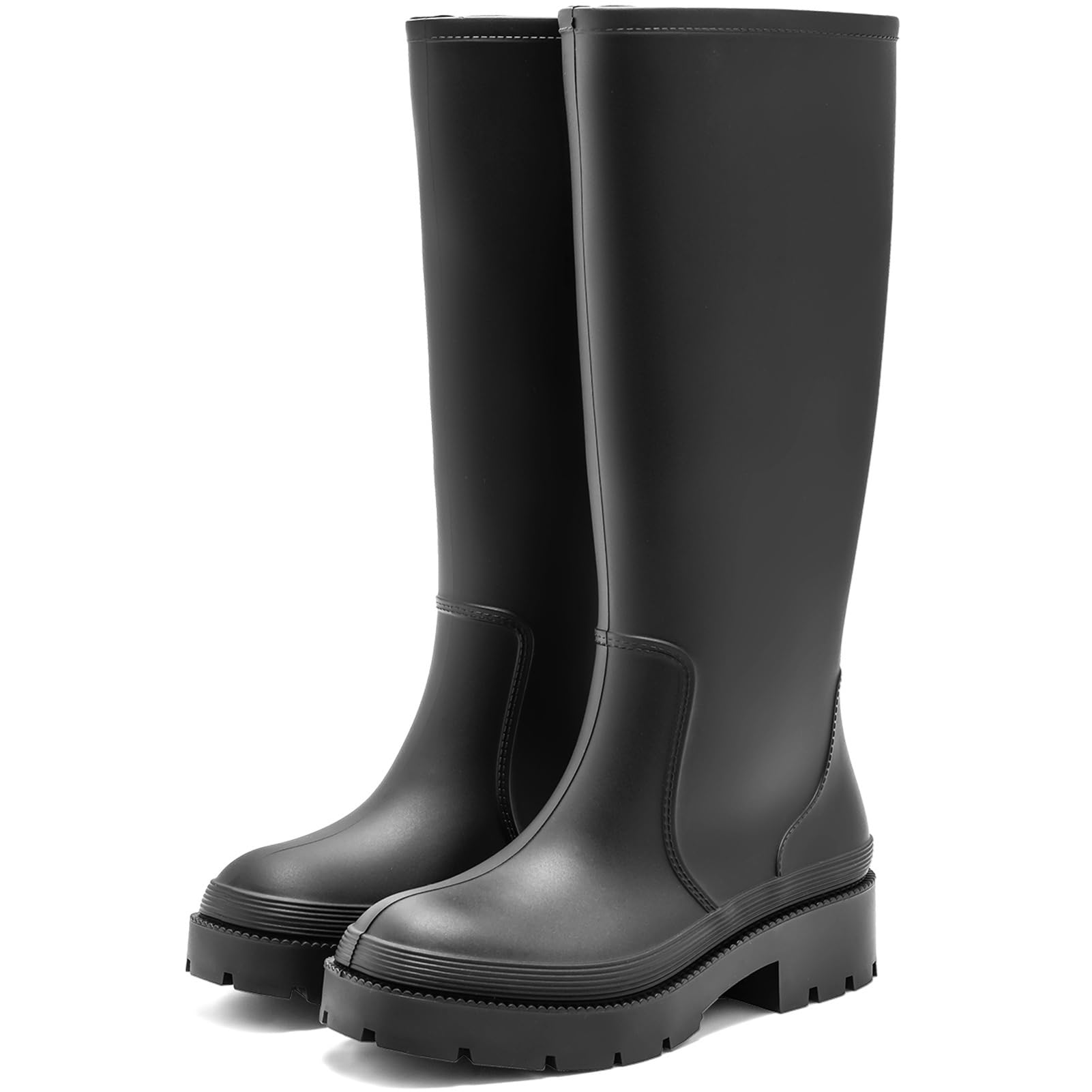 Lvptsh Gummistiefel Damen Hoch Regenstiefel Langschaft Wellington Boots Wasserdichte Gummischuhe Garten Stiefel Anti Rutsch Rain Boots