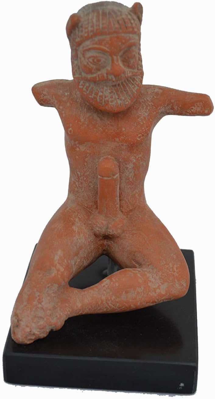 Talos Artifacts Satyr Ceramic Statue - Museum Replica Item - Ancient Greek Mythology - Silenus