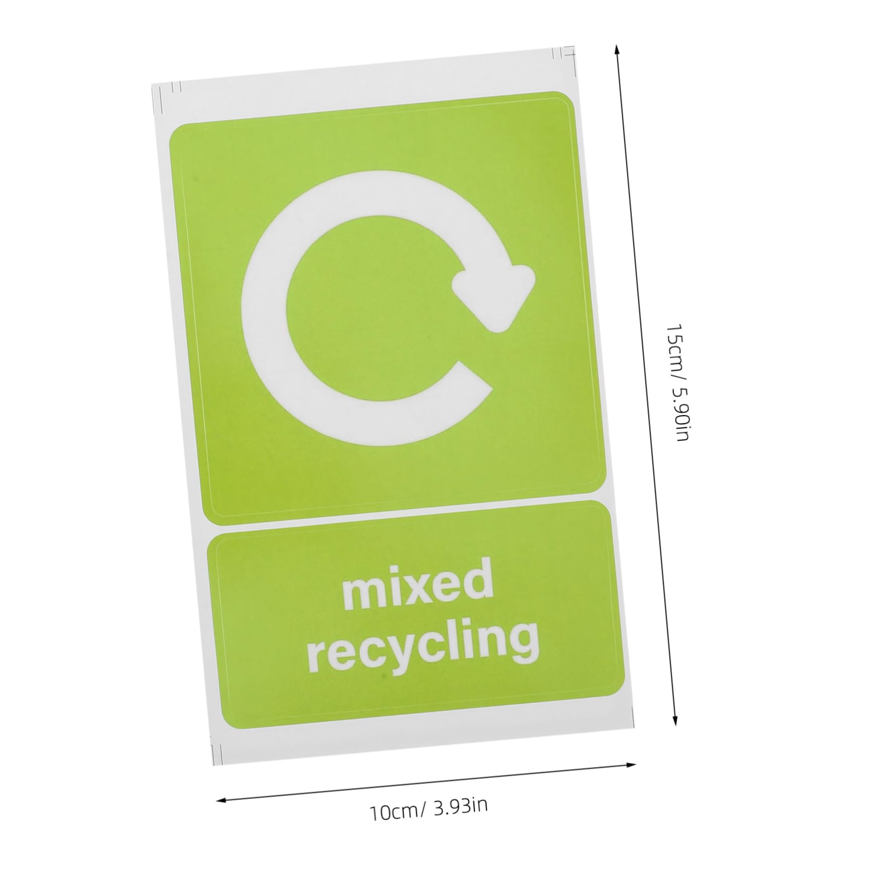 KICHOUSE 10pcs Recycling Stickers for Trash Cans Garbage Classification Labels for Home Office and Signs Symbols