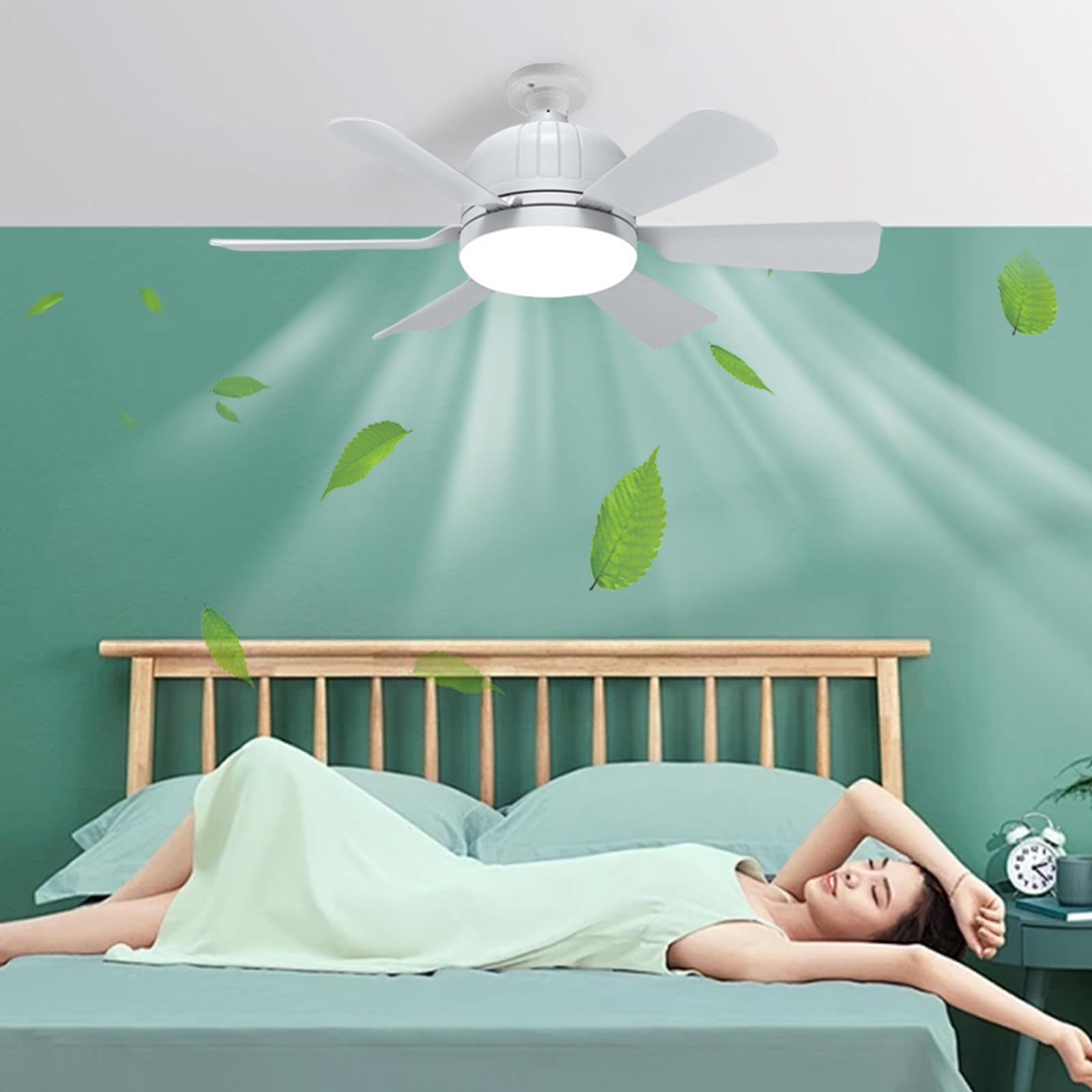 46CM Dimmable Ceiling Fans Lights with Remote Control