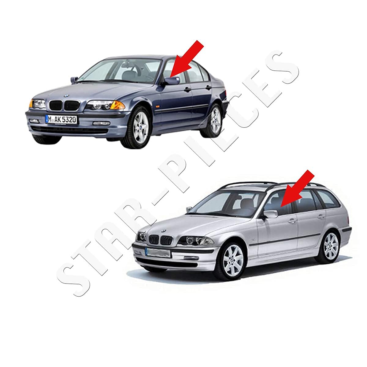 STARKIT PERFORMANCE Elevalunas compatible para BMW E46 (Serie 3) (1998-2005) DELANTERO IZQUIERDO (conductor) 51338212097, 51337020659