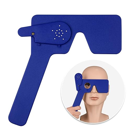 Oclusor ocular oftálmico com 14 furos para oftalmologistas, ortoptistas e optometristas para exame oftalmológico (azul)