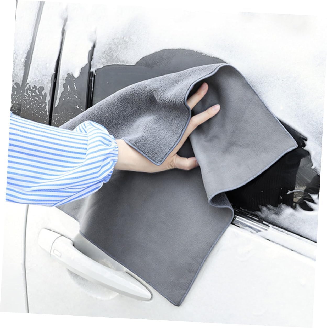 Super Absorbent Thickened Car Wash Cloth 30x40cm Chamois Fabric for Auto Polishing and Drying, Water Streak Free Cloth for Vehicle Interior and Exterior